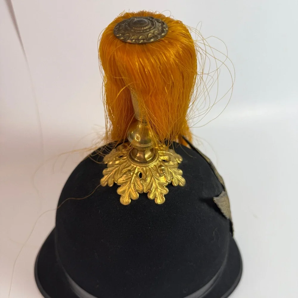 M1881 Indian Wars Cavalry Helmet 1899 W.H. Horstmann Co Yellow Plume Antique